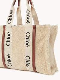 Grand sac cabas Woody en cuir - Mild Beige