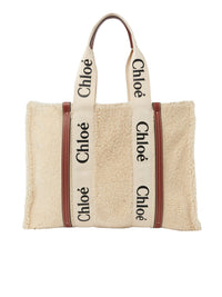 Grand sac cabas Woody en cuir - Mild Beige