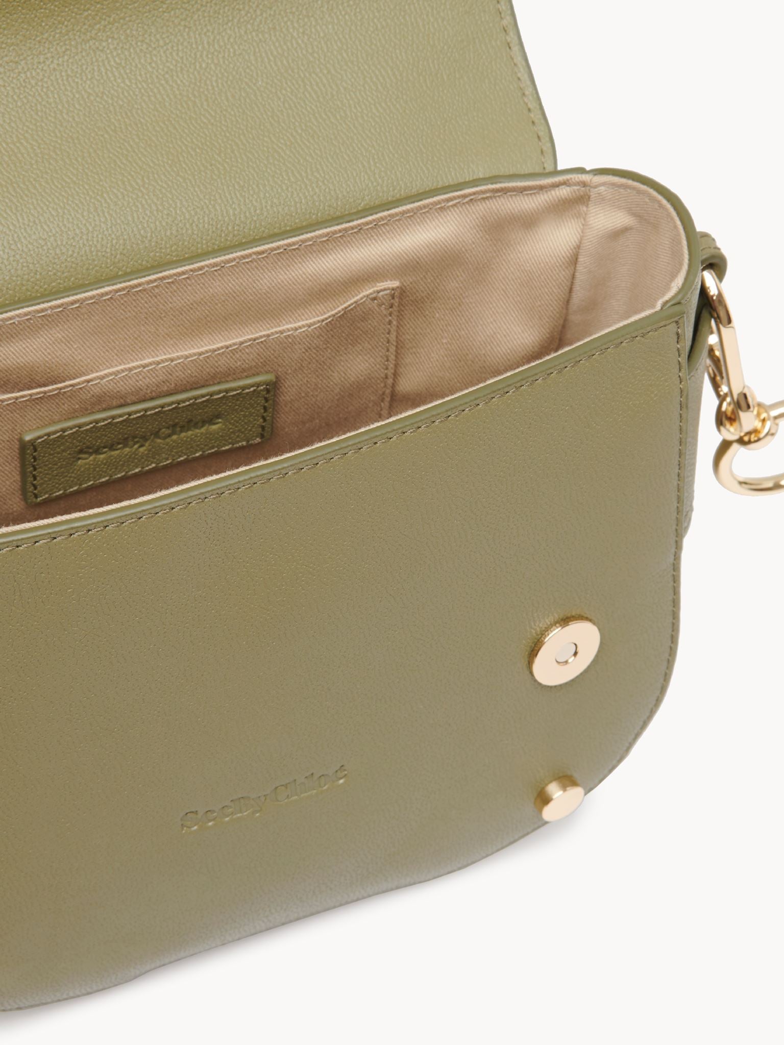 Sac Mara porté épaule en cuir - Aloe Green