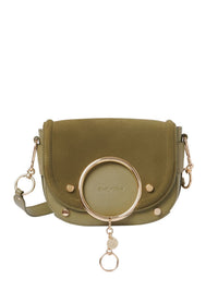 Sac Mara porté épaule en cuir - Aloe Green