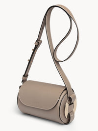 Mini sac porté épaule Darryl en cuir - Gris Motty