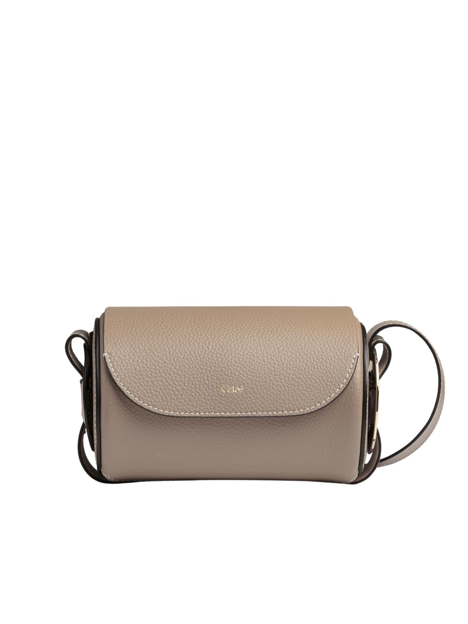 Mini sac porté épaule Darryl en cuir - Gris Motty