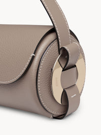 Mini sac porté épaule Darryl en cuir - Gris Motty