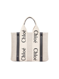 Sac cabas Woody - White & Blue