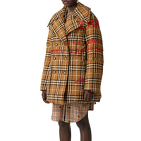 Caban oversize rembourré à motif Horseferry check - Warm Walnut