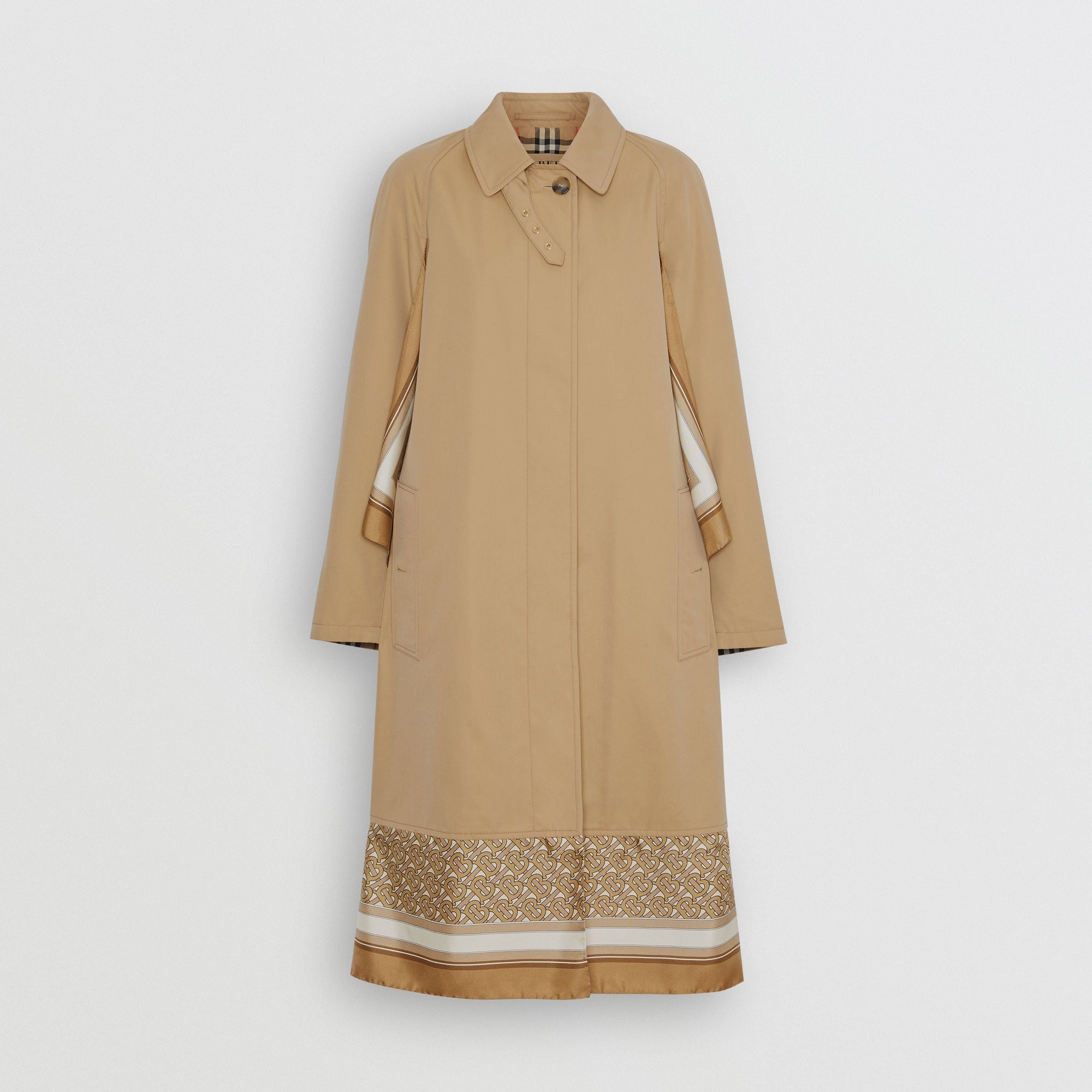 Paletot en coton à panneau en soie - Pale Honey