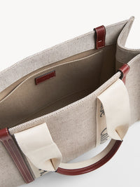 Sac cabas Woody en lin - Smoked Red