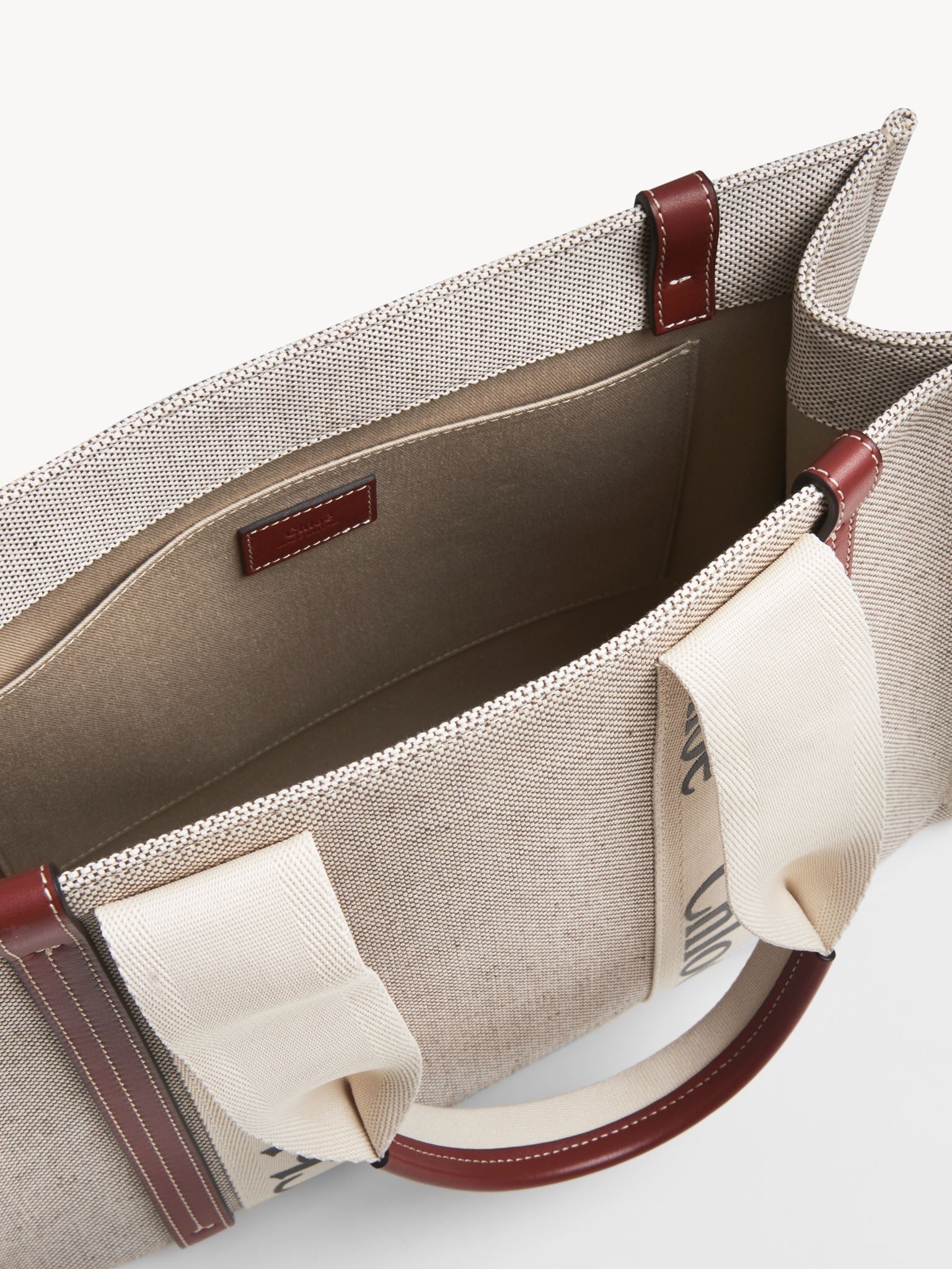 Sac cabas Woody en lin - Smoked Red