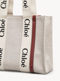 Sac cabas Woody en lin - Smoked Red