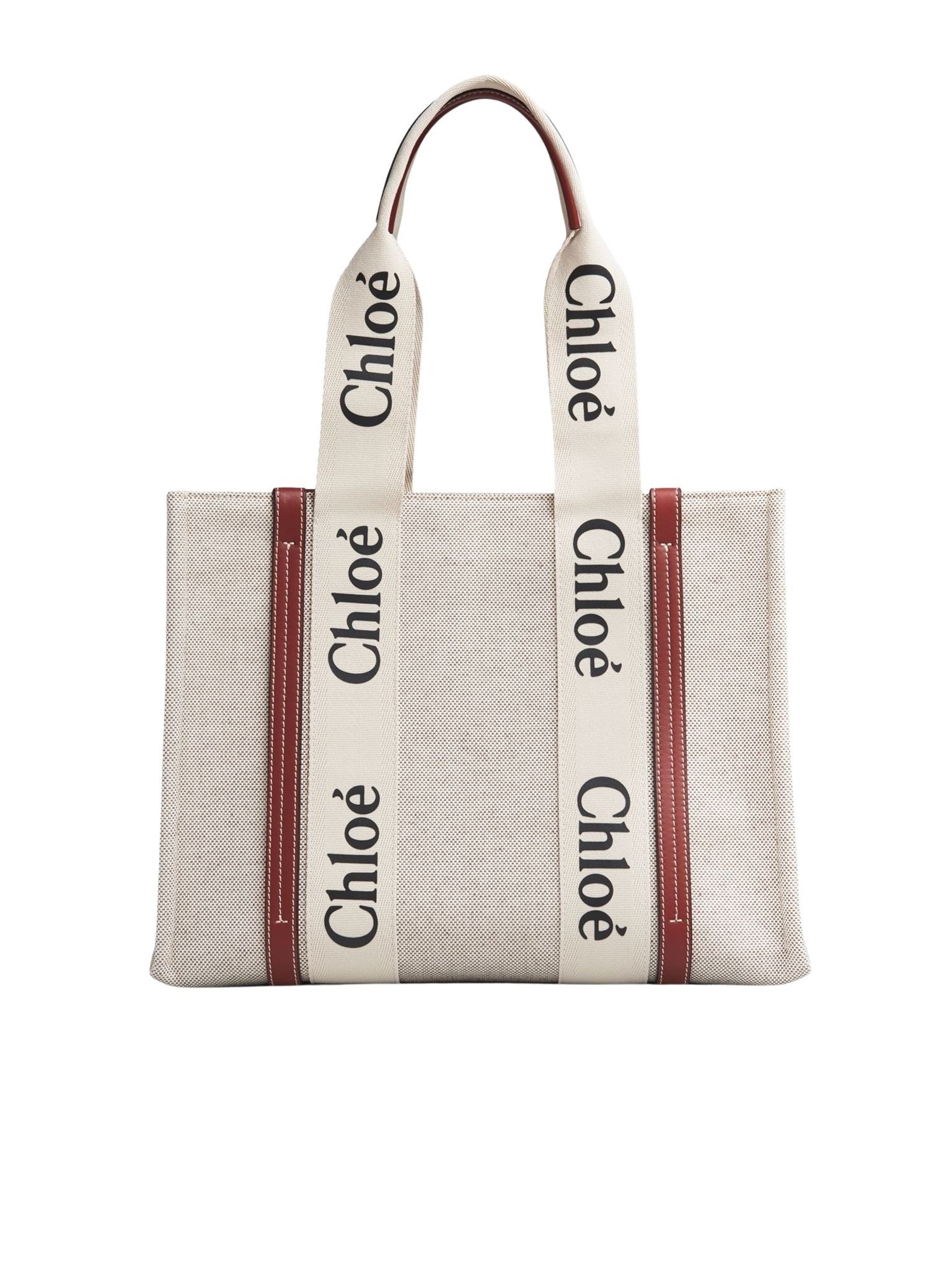 Sac cabas Woody en lin - Smoked Red