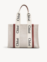 Sac cabas Woody en lin - Smoked Red