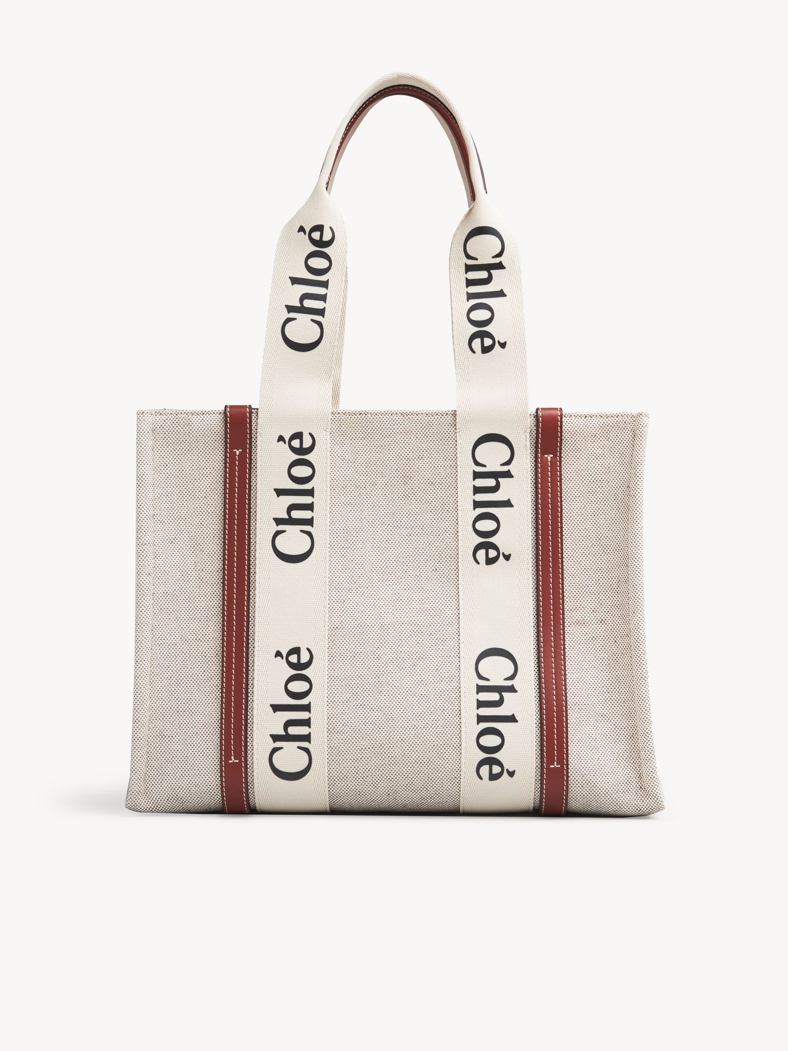 Sac cabas Woody en lin - Smoked Red