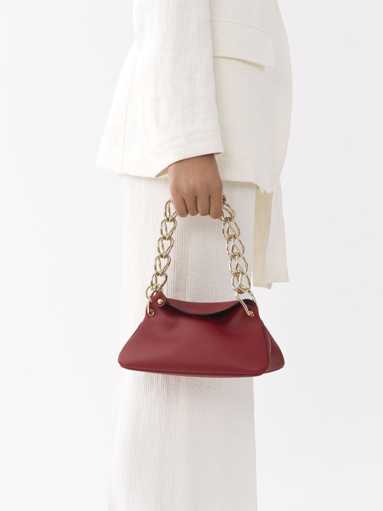 Mini sac Juana en cuir - Smoked Red