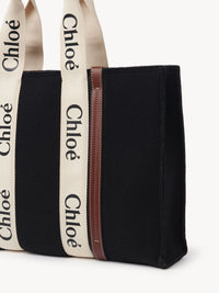 Grand sac cabas Woody en laine - Black