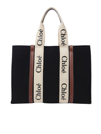Grand sac cabas Woody en laine - Black