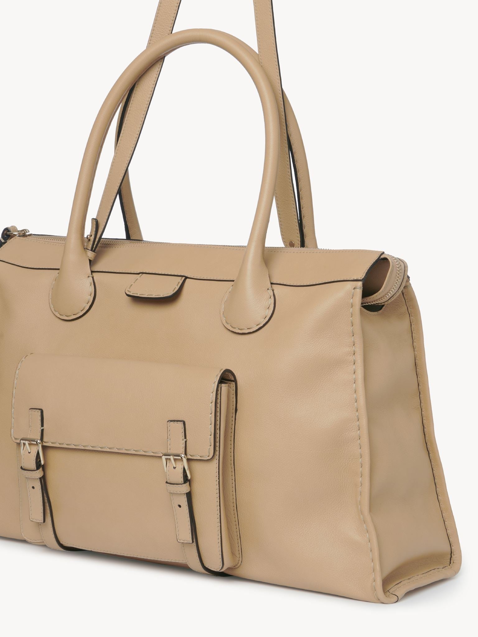 Grand sac Edith en cuir - Soft Tan