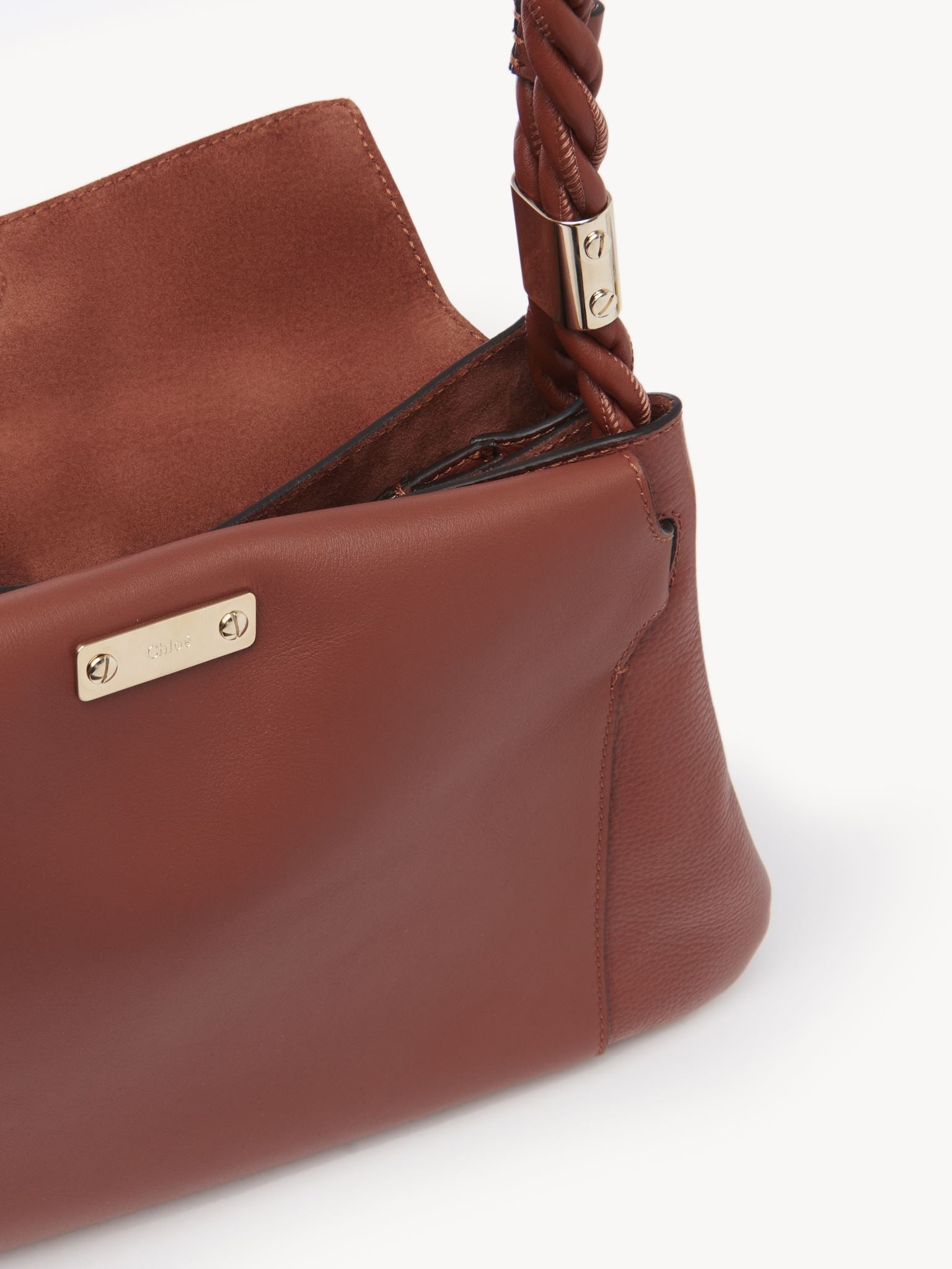 Sac porté épaule Key en cuir - Brun Sépia