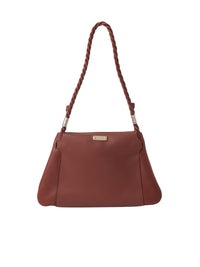 Sac porté épaule Key en cuir - Brun Sépia