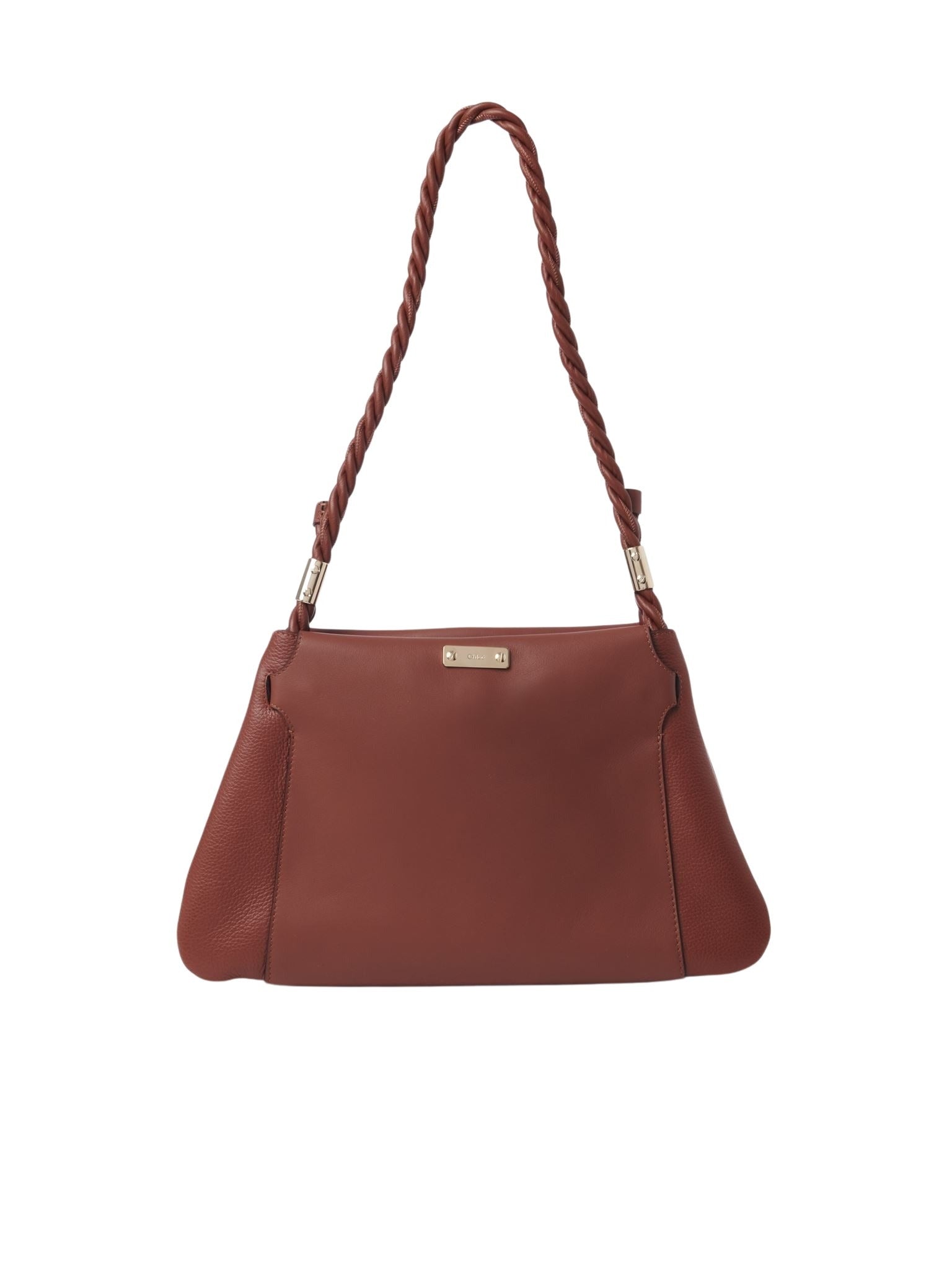 Sac porté épaule Key en cuir - Brun Sépia