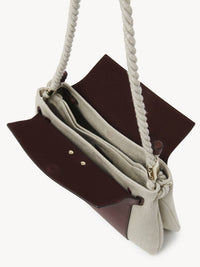 Sac porté épaule Key en cuir grainé - Burgundy