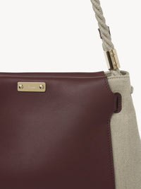 Sac porté épaule Key en cuir grainé - Burgundy
