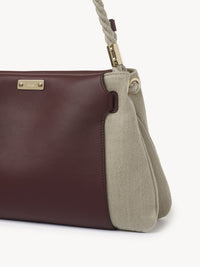 Sac porté épaule Key en cuir grainé - Burgundy