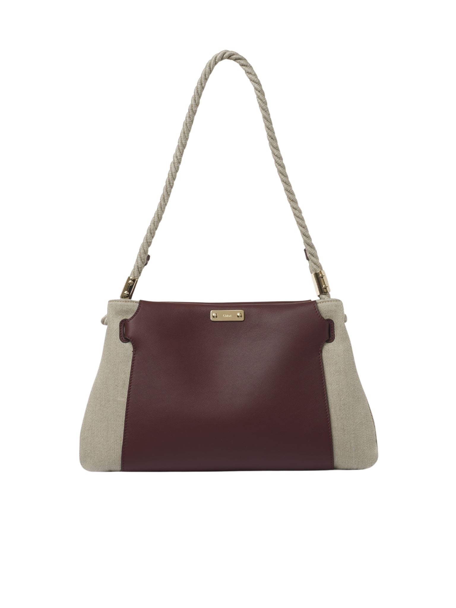 Sac porté épaule Key en cuir grainé - Burgundy