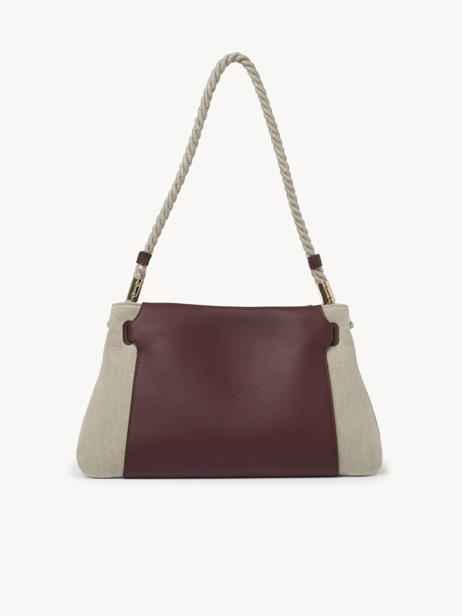 Sac porté épaule Key en cuir grainé - Burgundy