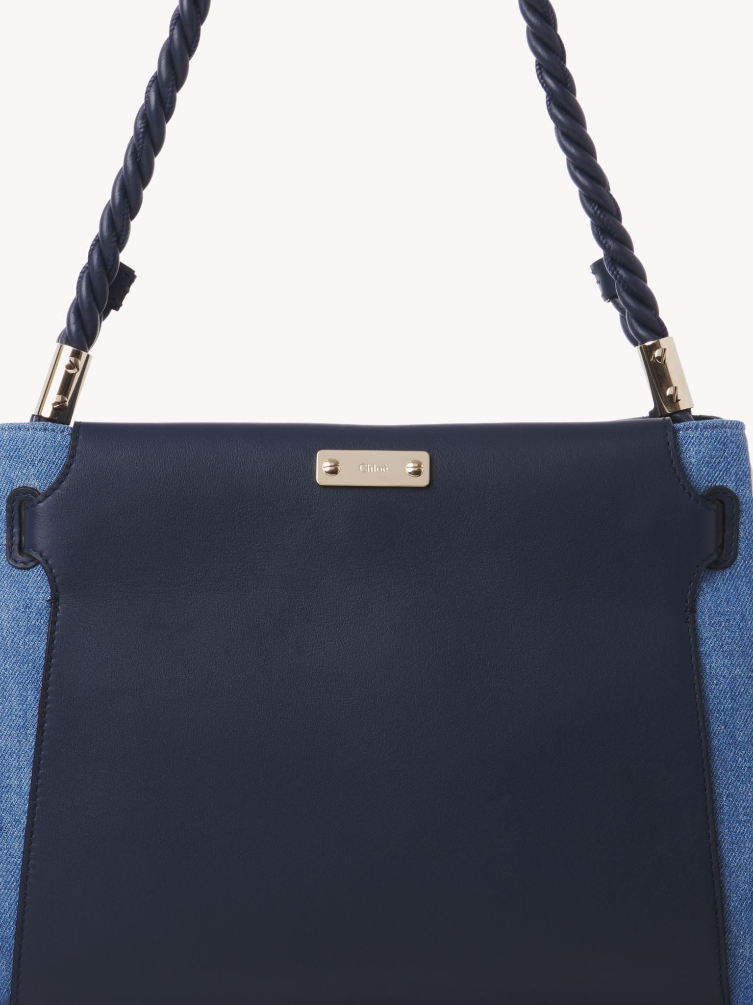 Sac porté épaule Key en cuir - Navy