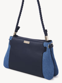 Sac porté épaule Key en cuir - Navy