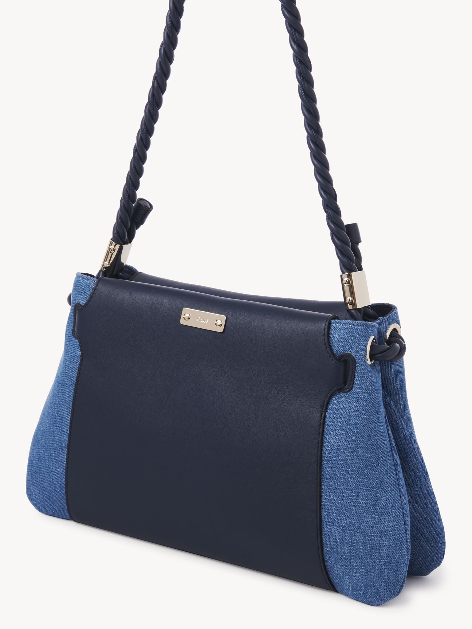 Sac porté épaule Key en cuir - Navy