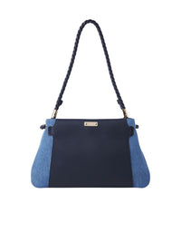 Sac porté épaule Key en cuir - Navy