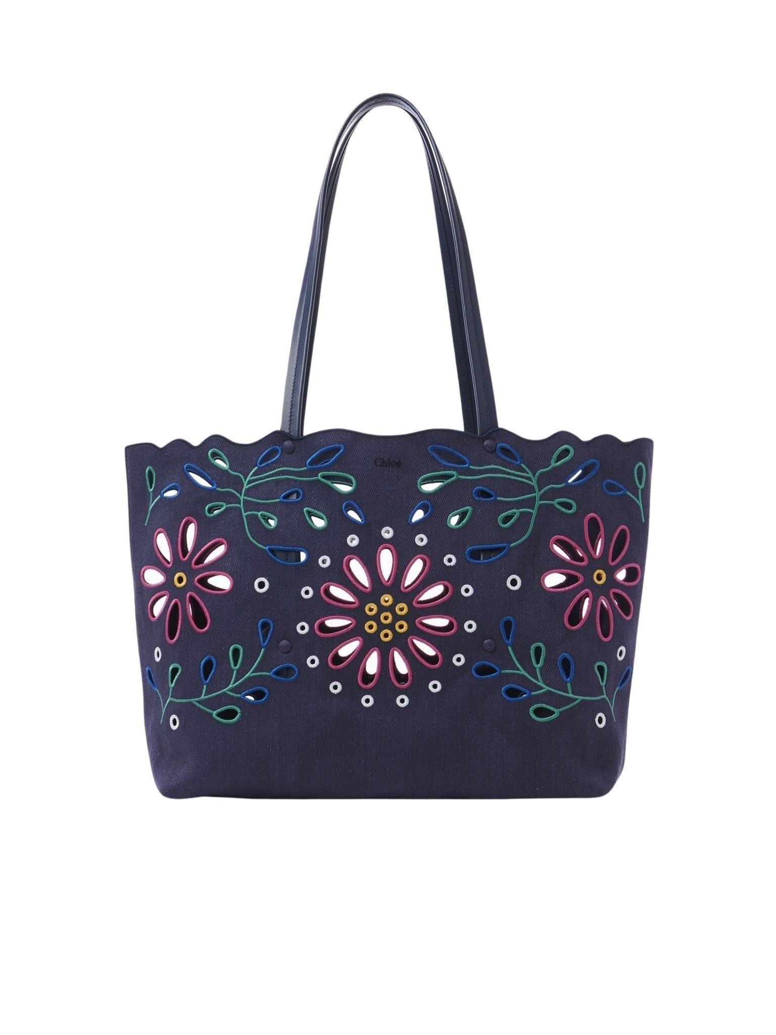 Sac cabas est-ouest Kamilla en lin - Navy