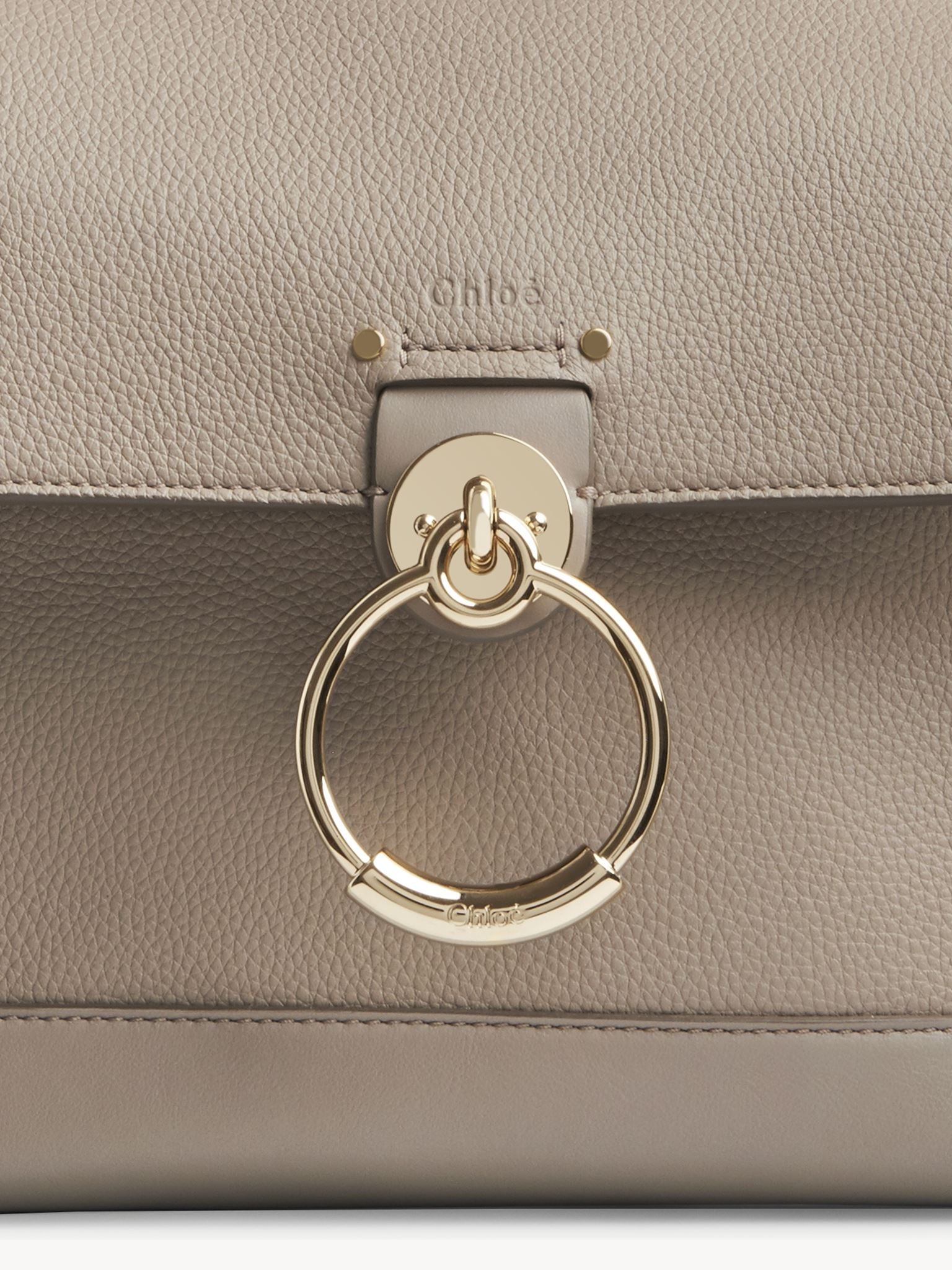 Sac Tess Day en cuir grainé et lisse - Motty Grey