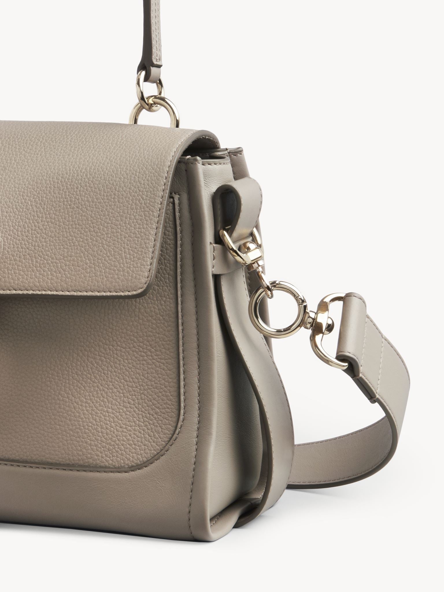 Sac Tess Day en cuir grainé et lisse - Motty Grey
