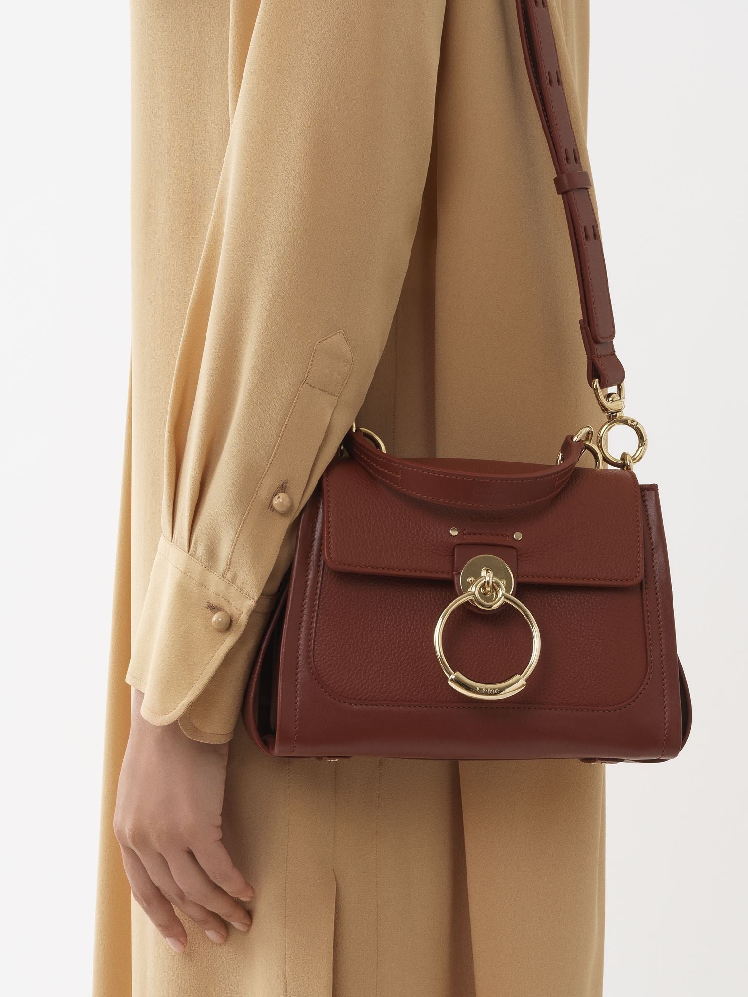 Mini sac Tess Day en cuir - Sepia Brown