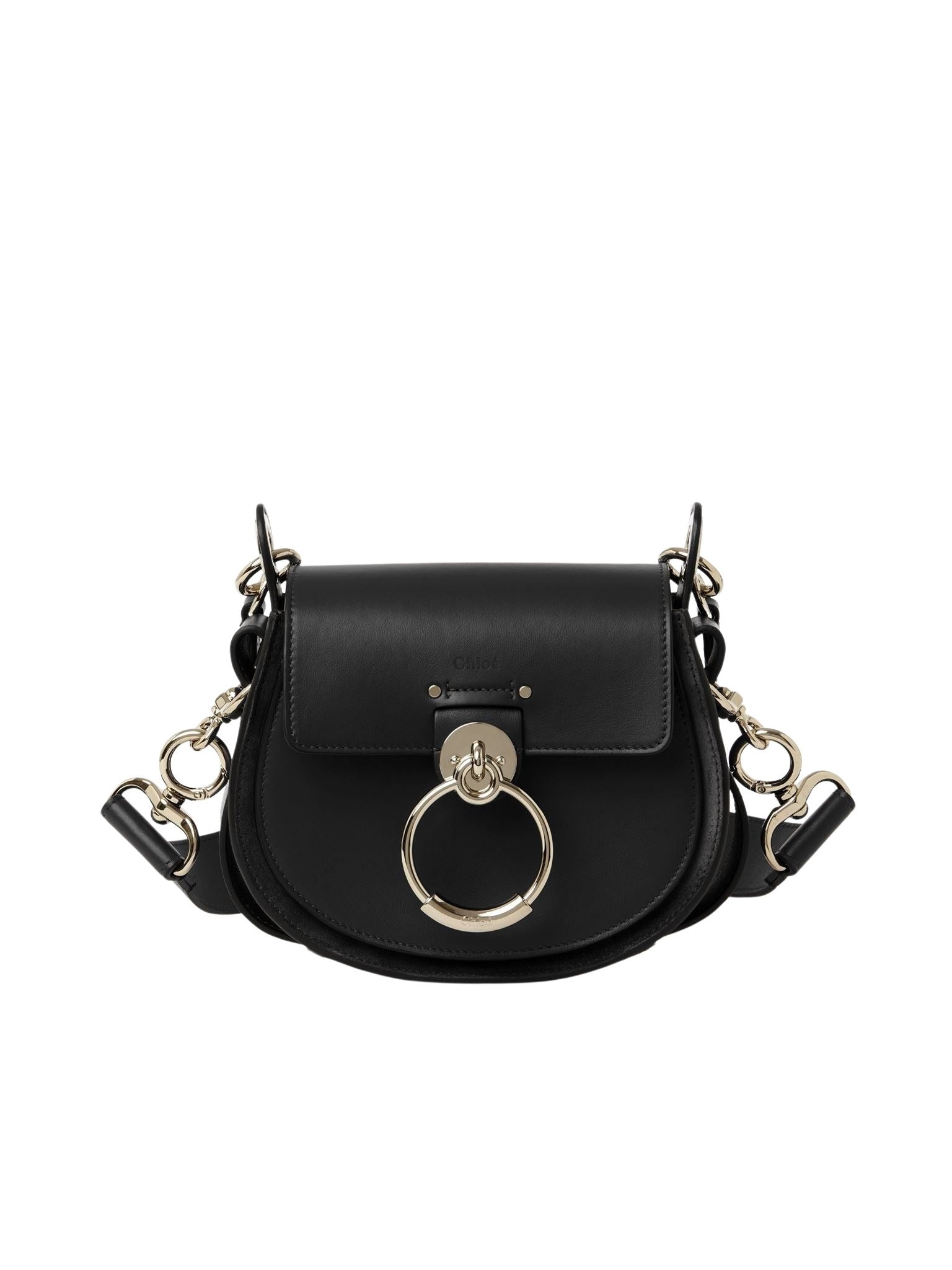 Petit sac Tess à bandoulière en cuir - Black