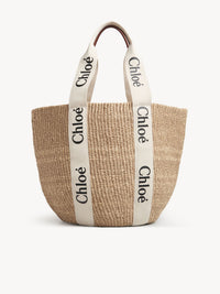 Grand sac panier Woody - White