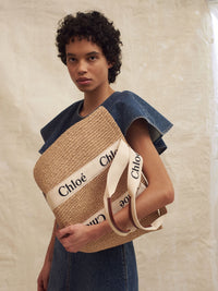 Grand sac panier Woody - White