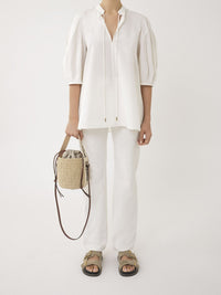 Petit sac panier Woody - White