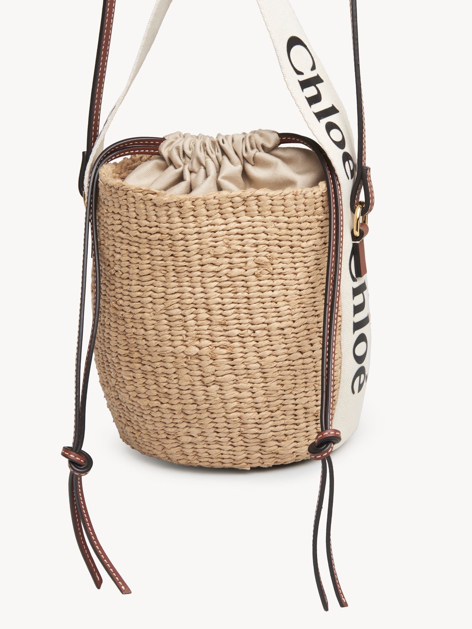 Petit sac panier Woody - White