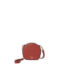 Mini sac porté épaule Shell en cuir - Earthy Red