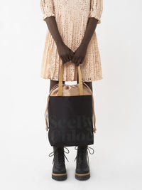 Petit sac cabas en satin - Black