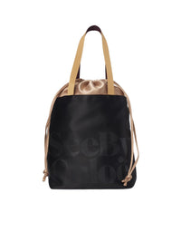 Petit sac cabas en satin - Black