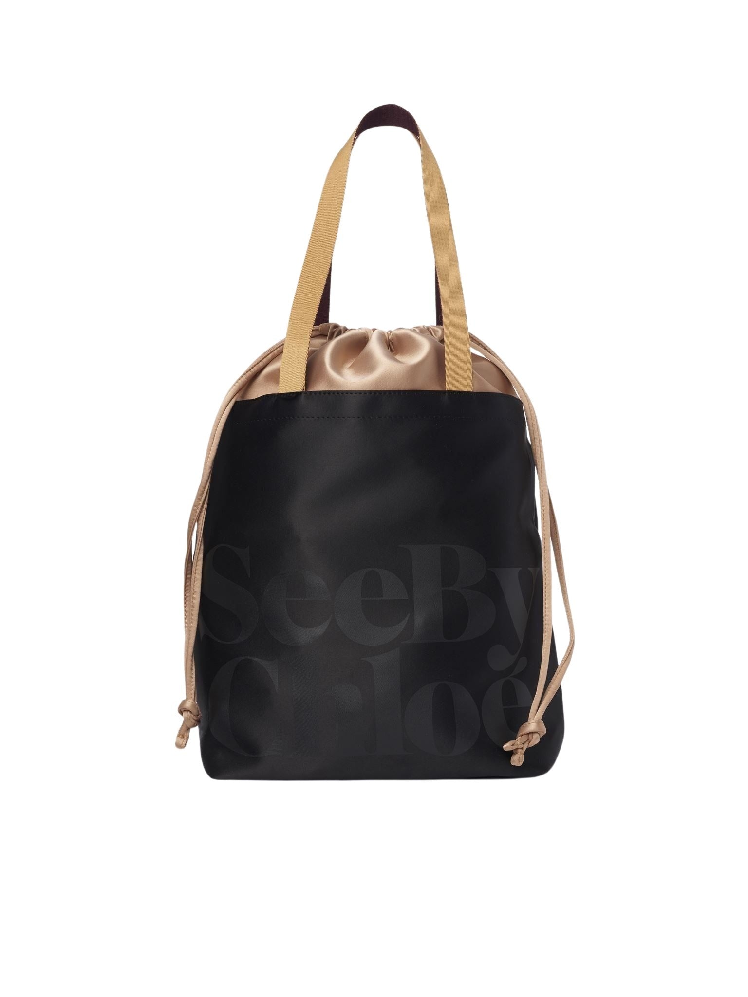 Petit sac cabas en satin - Black