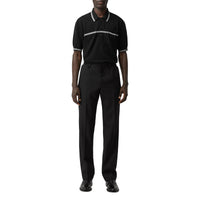 Polo en laine à logo brodé - Black
