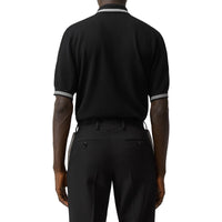 Polo en laine à logo brodé - Black