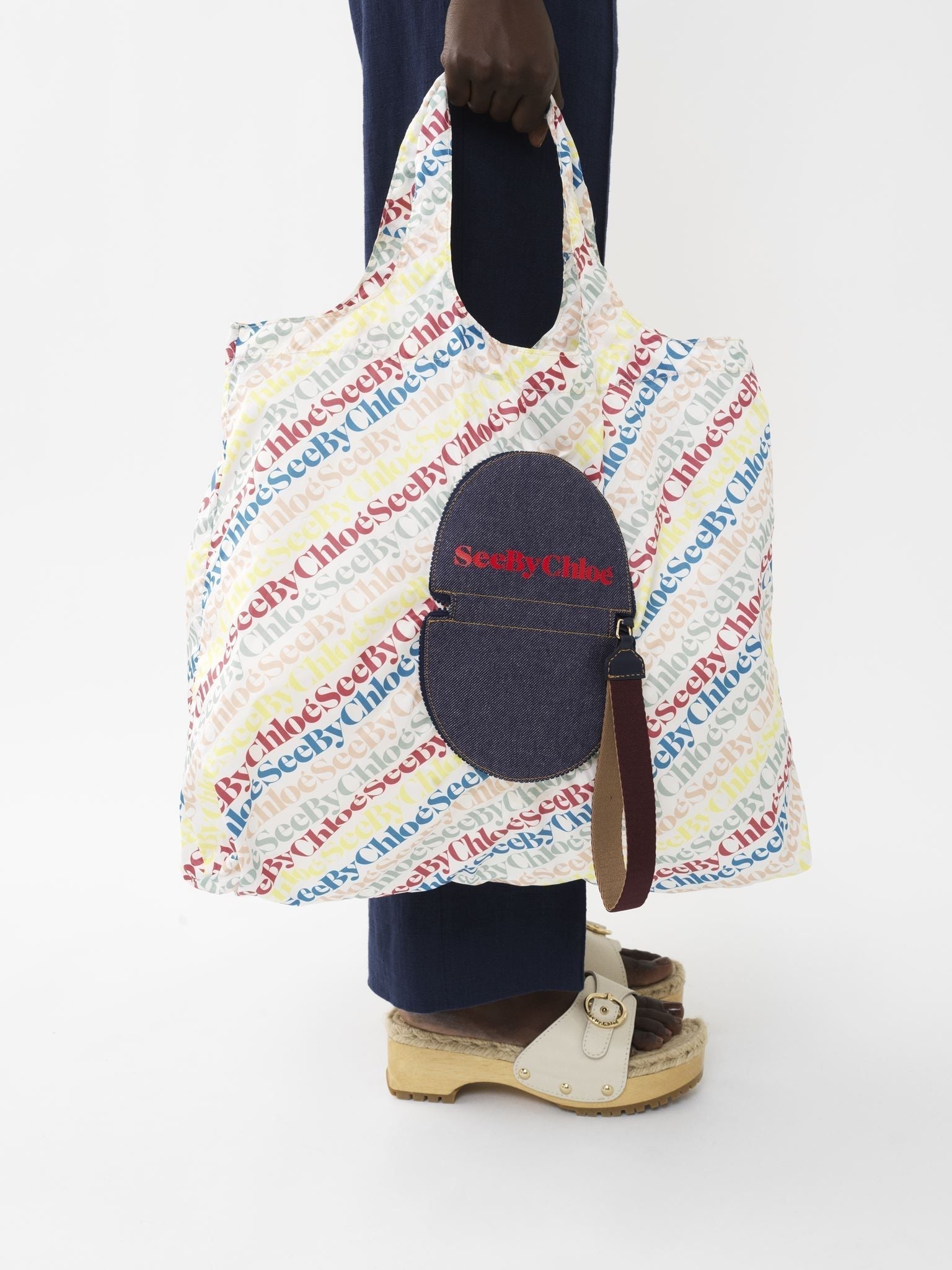 Sac cabas repliable See By Chloé Essential - Denim