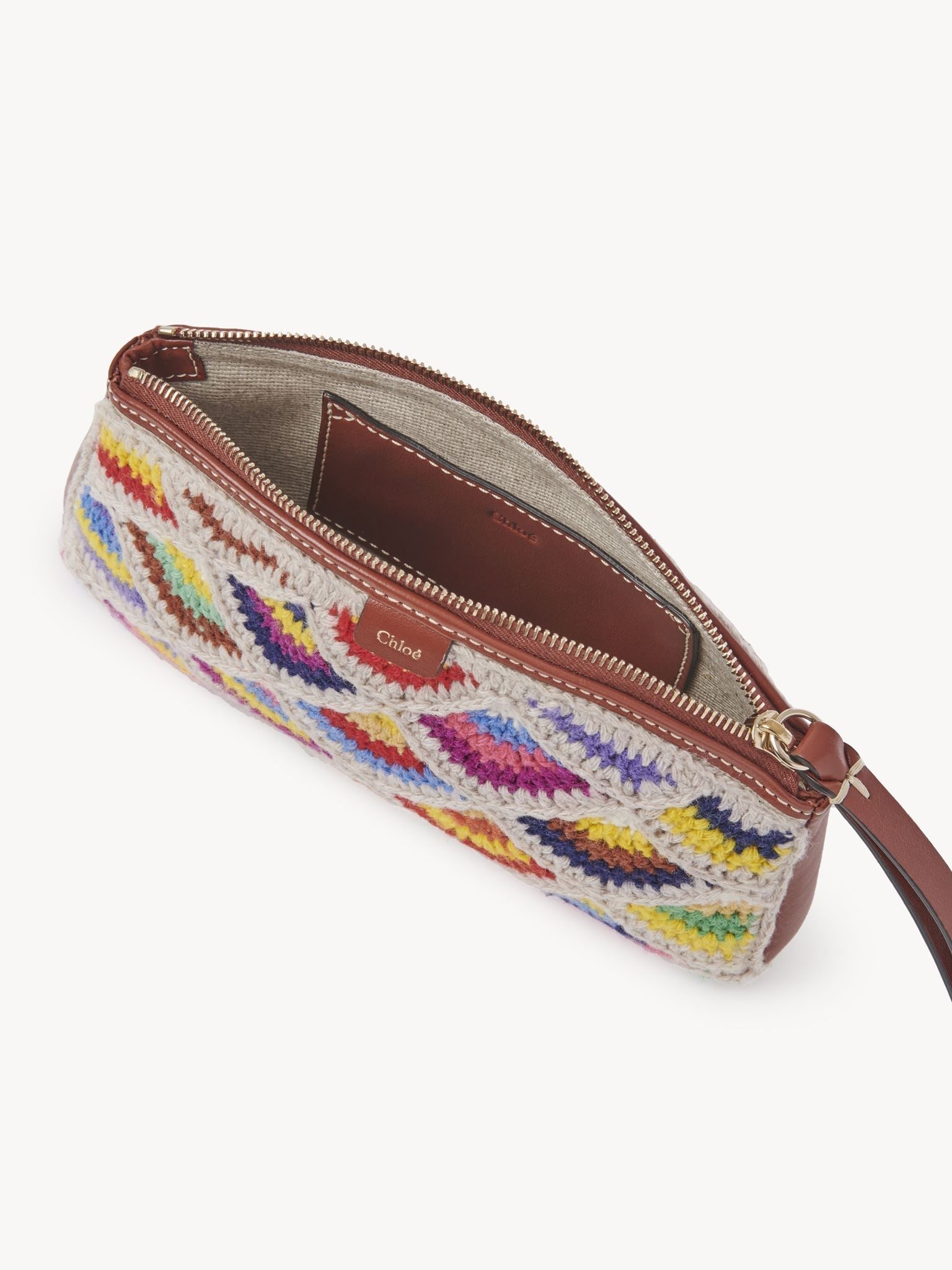 Pochette téléphone Lallo en lin - Multicolor