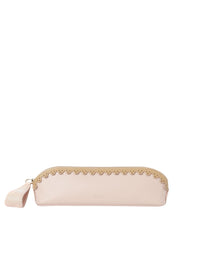 Petite trousse à maquillage Linda en cuir - Pale Blush
